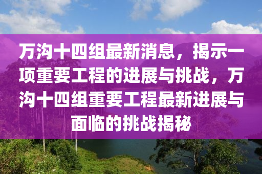 萬溝十四組最新消息，揭示一項重要工程的進展與挑戰(zhàn)，萬溝十四組重要工程最新進展與面臨的挑戰(zhàn)揭秘山東水清源環(huán)?？萍加邢薰? class=