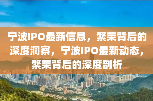 寧波IPO最新信息，繁榮背后的深度洞察，寧波IPO最新動態(tài)，繁榮背后的深度剖析