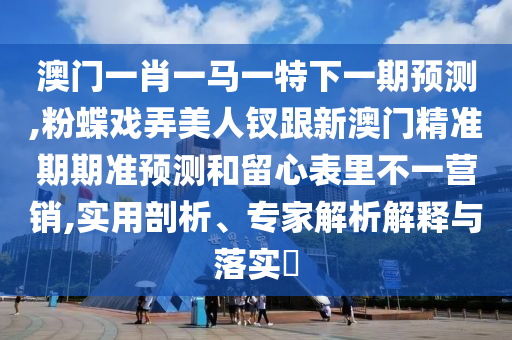 澳門一肖一馬一特下一期預(yù)測(cè),粉蝶戲弄美人釵跟新澳門精準(zhǔn)期期準(zhǔn)預(yù)測(cè)和留心表里不一營(yíng)銷,實(shí)用剖析、專家解析解釋與落實(shí)?