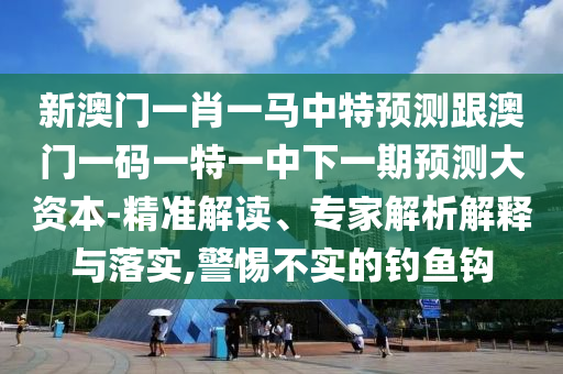 新澳門(mén)一肖一馬中特預(yù)測(cè)跟澳門(mén)一碼一特一中下一期預(yù)測(cè)大資本-精準(zhǔn)解讀、專(zhuān)家解析解釋與落實(shí),警惕不實(shí)的釣魚(yú)鉤
