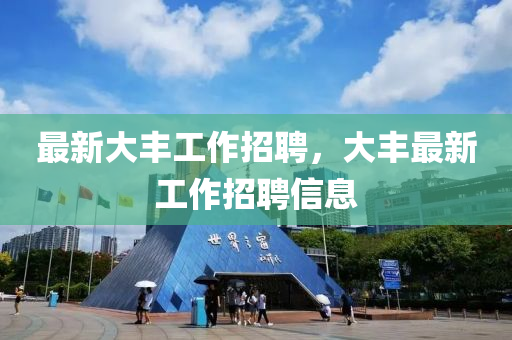 最新大豐工作招聘，大豐最新工作招聘信息