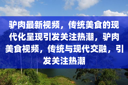 驢肉最新視頻，傳統(tǒng)美食的現(xiàn)代化呈現(xiàn)引發(fā)關(guān)注熱潮，驢肉美食視頻，傳統(tǒng)與現(xiàn)代交融，引發(fā)關(guān)注熱潮