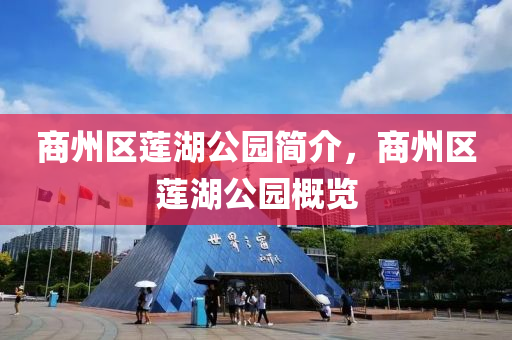 商州區(qū)蓮湖公園簡介，商州區(qū)蓮湖公園概覽山東水清源環(huán)保科技有限公司